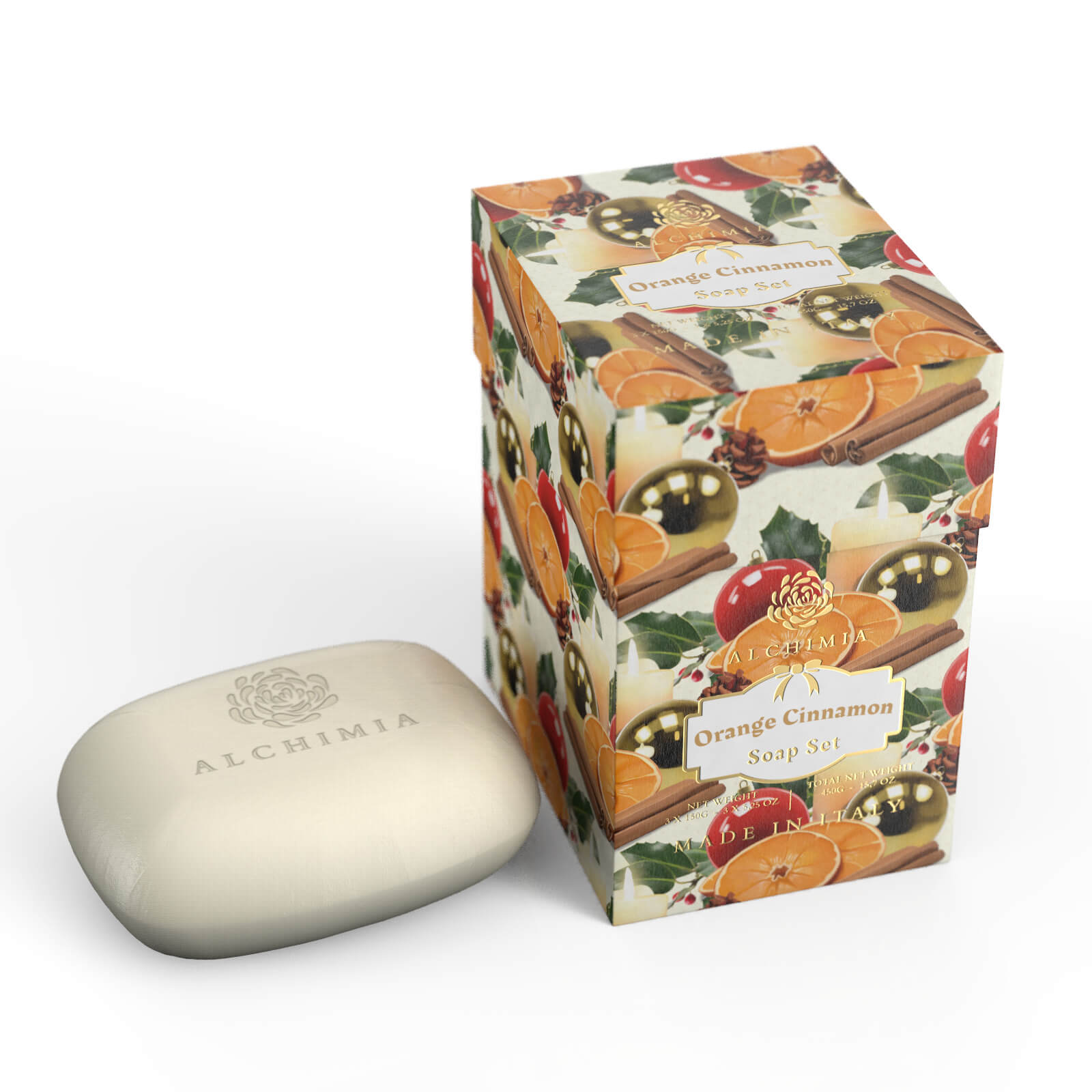 set saponi natalizi all'arancio e cannella - alchimia soap