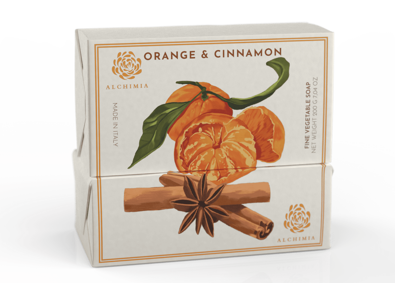 orange & cinnamon solid soap - Alchimia Soap