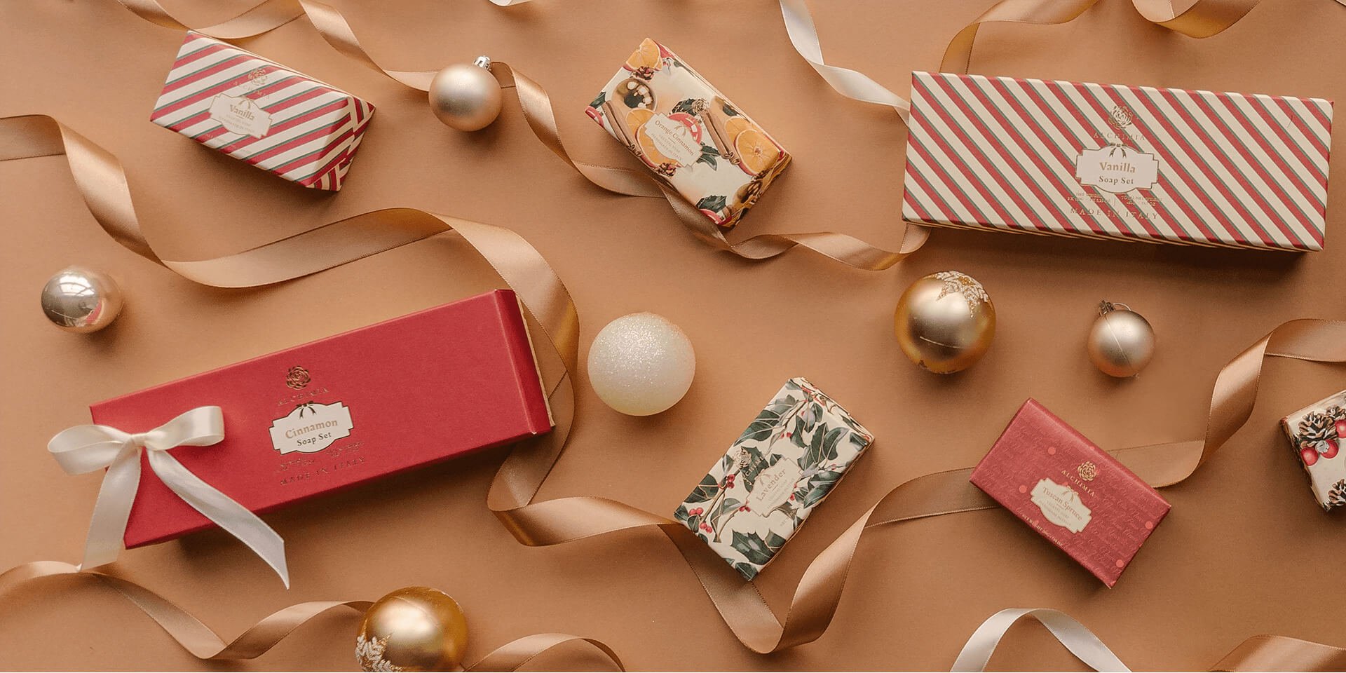 idee regalo per natale 2024: saponi e prodotti corpo natalizi Alchimia Soap