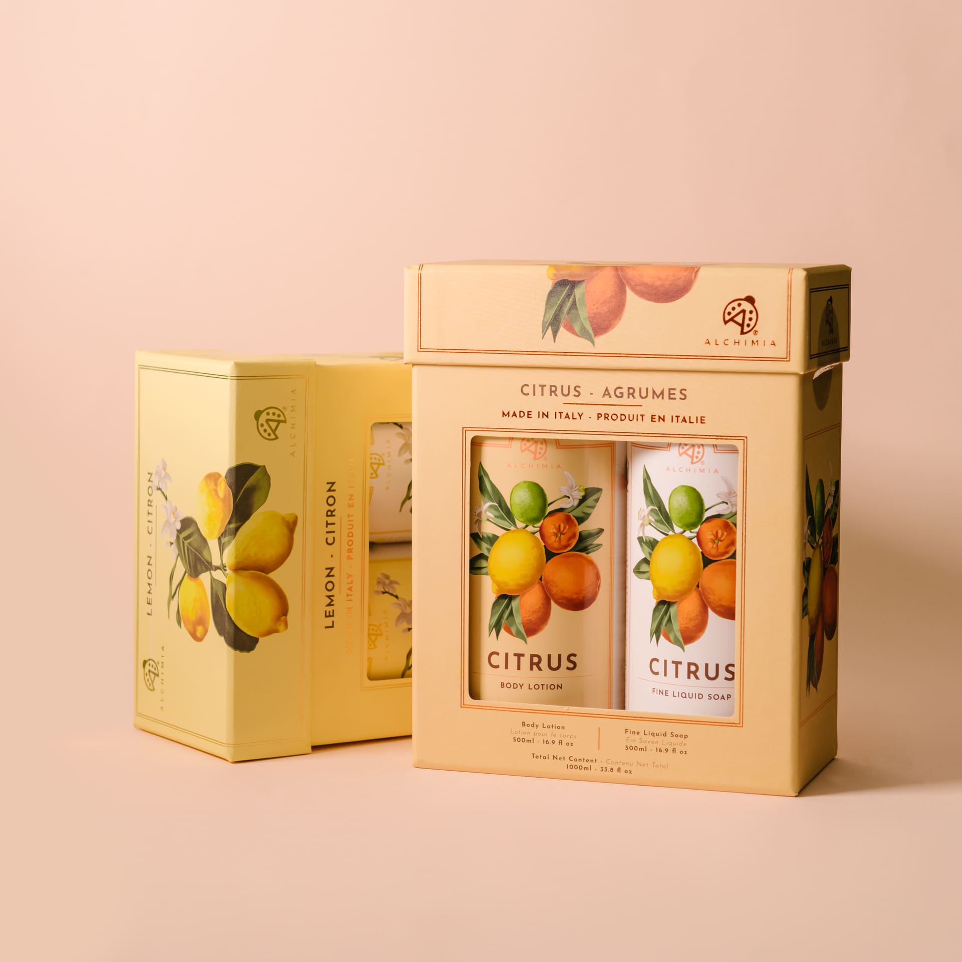 Body products gift box: citrus and lemon - Alchimia Soap