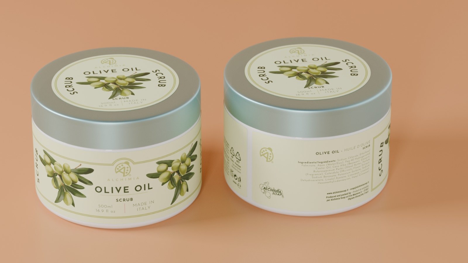 scrub corpo all'olio di olivs - Alchimia Soap