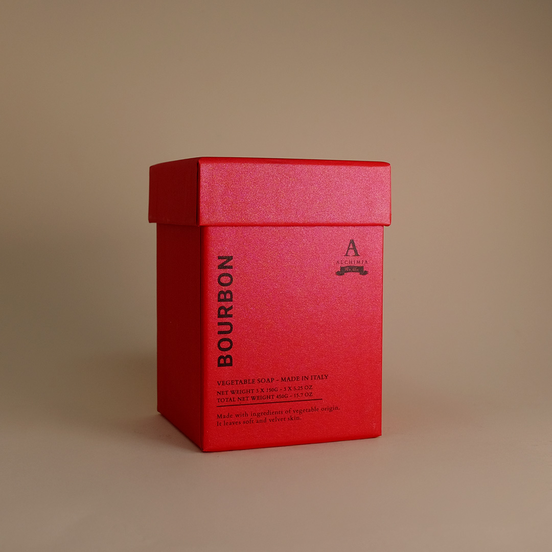 saponette uomo al bourbon - box 3x150g - Alchimia Soap