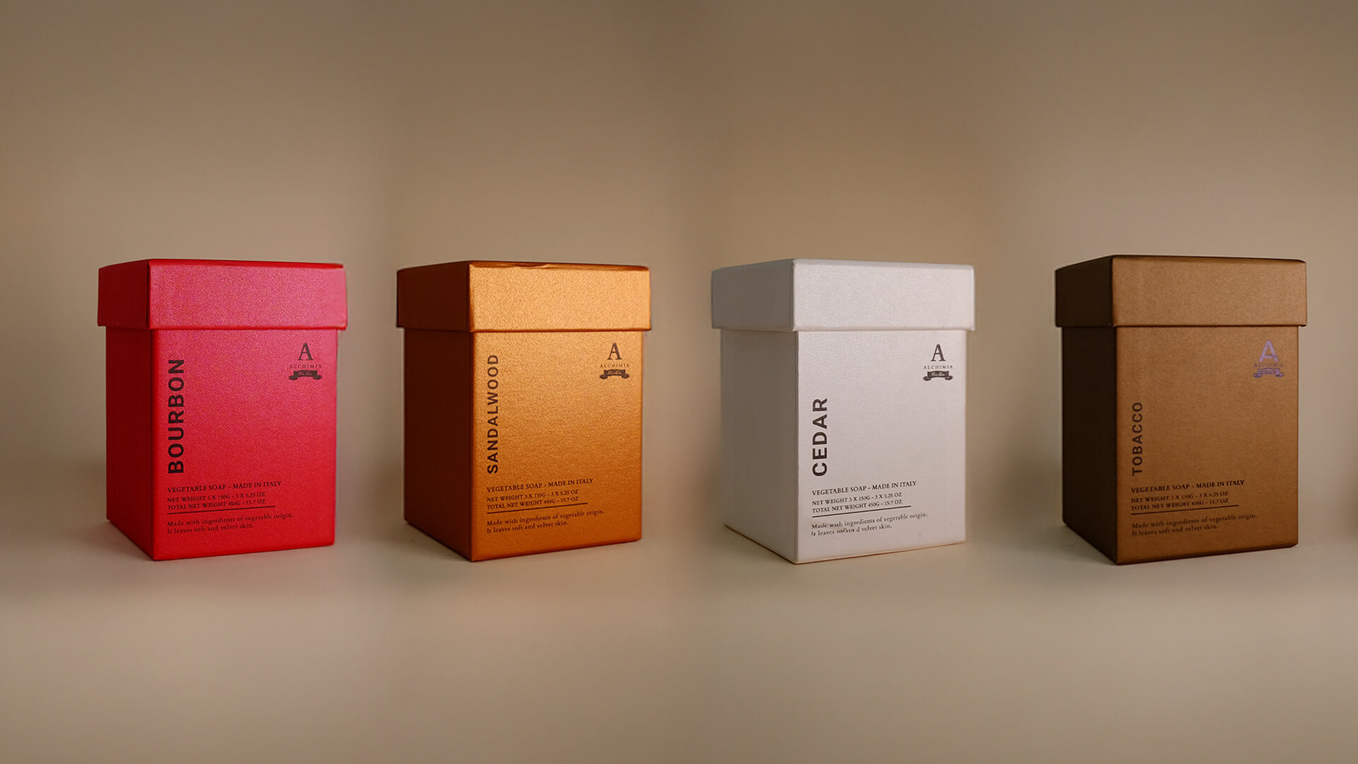 alchimia tobacco soap Men's soap box: elegance and charm on men's skin