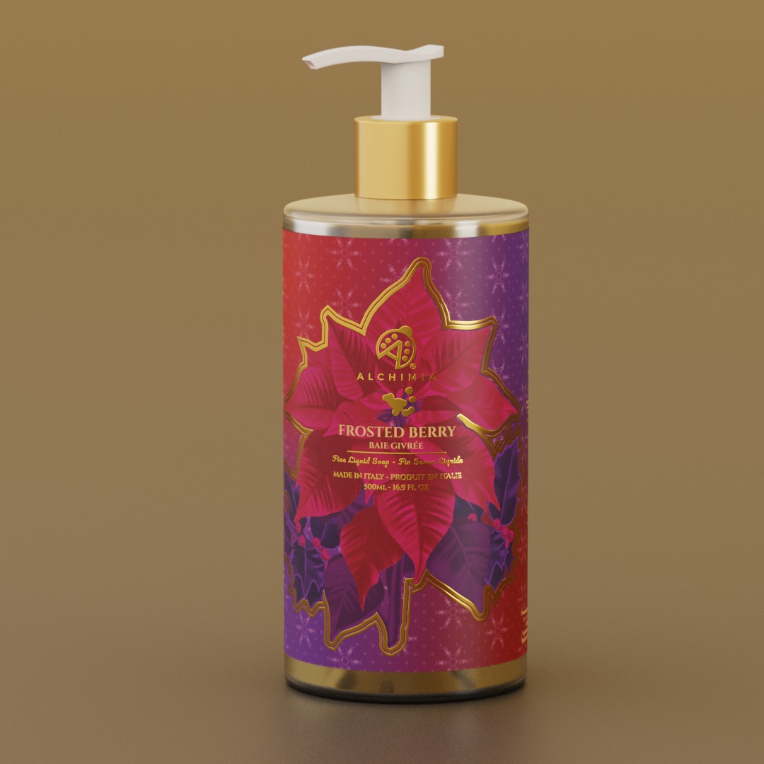 sapone liquido natalizio al frosted berry - Alchimia Soap