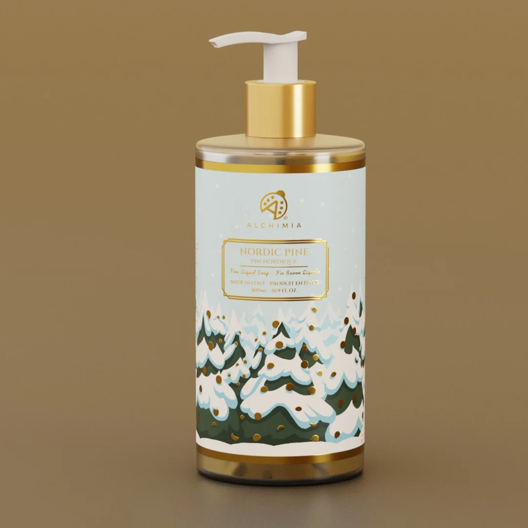 sapone liquido natalizio al nordic pine - Alchimia Soap