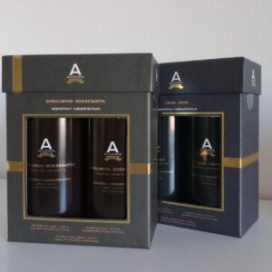 gift box da uomo con shower gel e shampoo al sandalo o al cedro