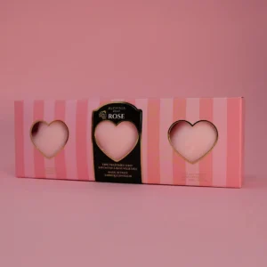 saponette alla rosa a forma di cuoricini per san valentino