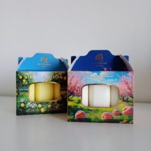 set saponi solidi primaverili al limone e alla pesca e melone