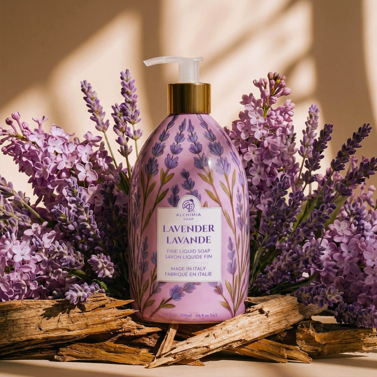 sapone liquido primaverile alla lavanda