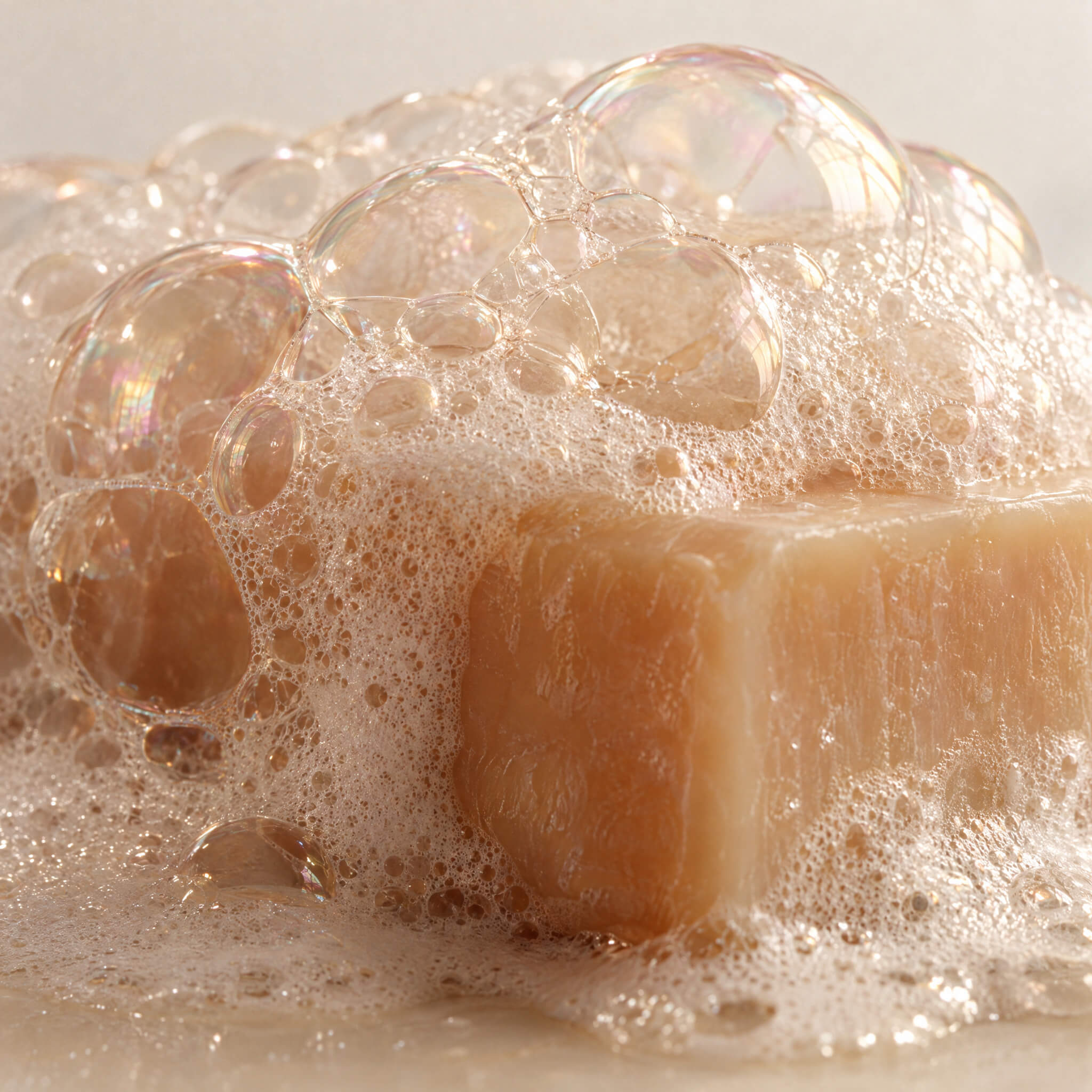 sapone artigianale che fa molta schiuma