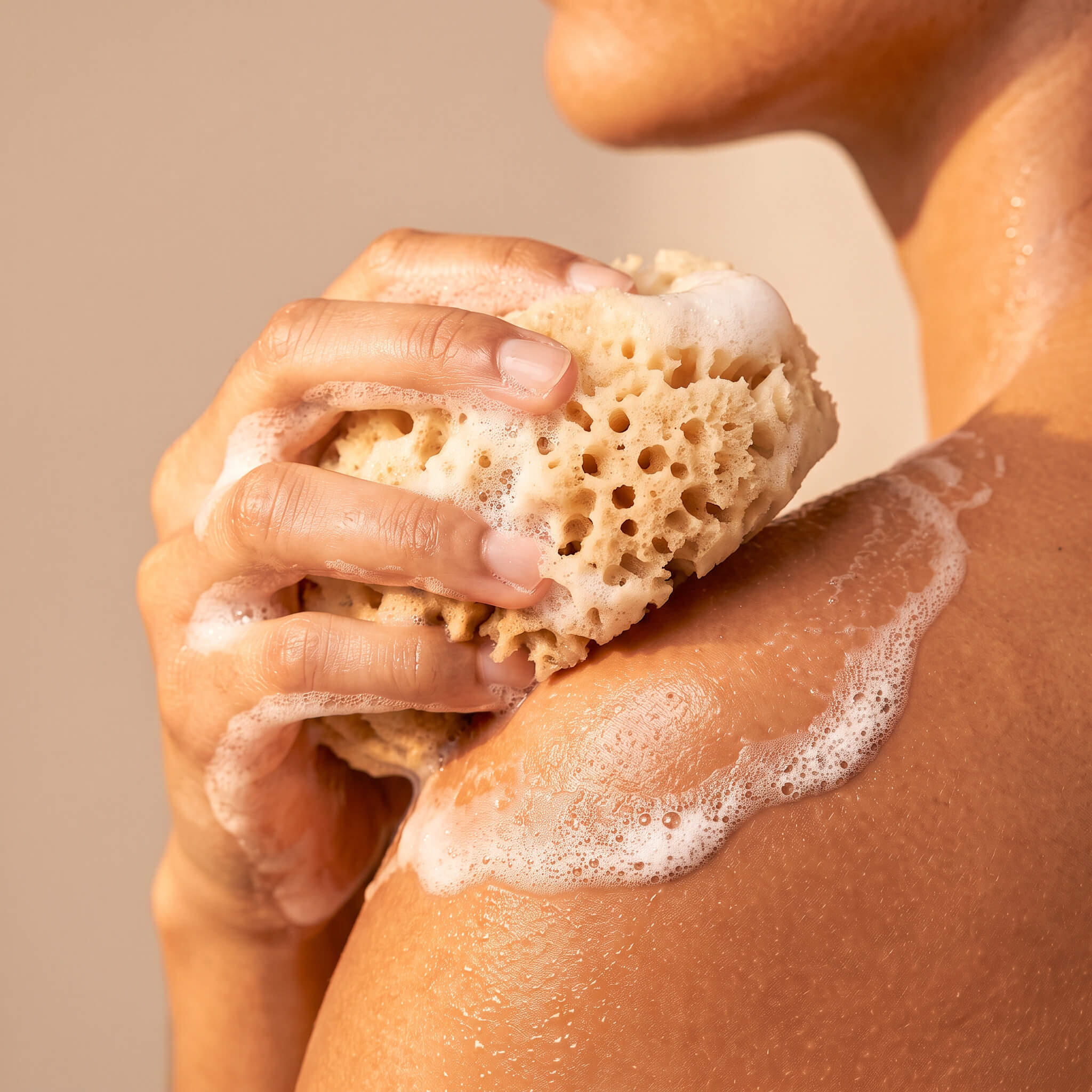 detersione sotto la doccia con prodotti cosmetici di qualità made in Italy